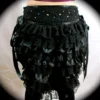 All Black Lace and Satin with Stud Detailing Ruffle Bustle Booty Ruffle Stilt Performer Skirt by OpalCake steampunk buy now online All Black Lace and Satin with Stud Detailing Ruffle Bustle Booty Ruffle Stilt Performer Skirt by OpalCake steampunk buy now online