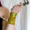 Airship Pirate Cuffs Victorian Steampunk - Olive Green and Gold by VonKlank steampunk buy now online