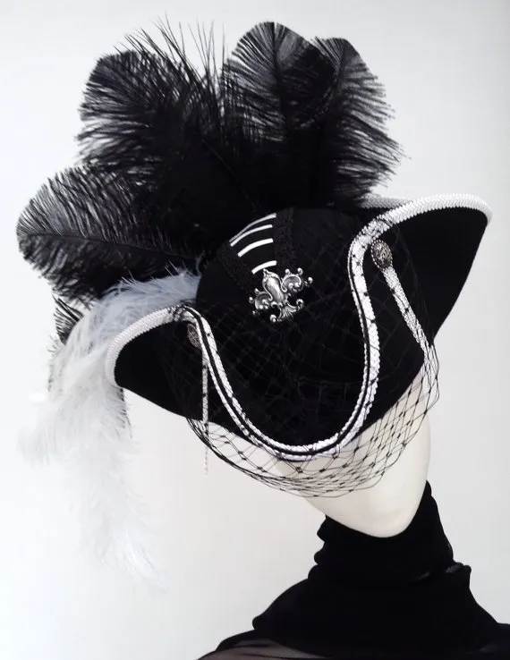 Steampunk black pirate hat by Blackpin steampunk buy now online