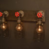 Reclaimed wood light - bathroom lighting - steel light - steampunk light - wood vanity light - restaurant light - farm light - wood light by UnionHillTradeCO steampunk buy now online