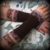 Gorgeous brown sleeves with lace Victorian gloves by galinesa steampunk buy now online