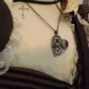 10% off sale17 The Clockheart Steampunk Silver Siam Necklace - Steampunk Jewelry by Steamretro - Christmas gift by SteamRetro steampunk buy now online