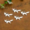 50PCS--20x10mm Fox charms, Antique Tibetan Silver Tone Fox Charm pendants, DIY Findings, Jewelry Making steampunk buy now online