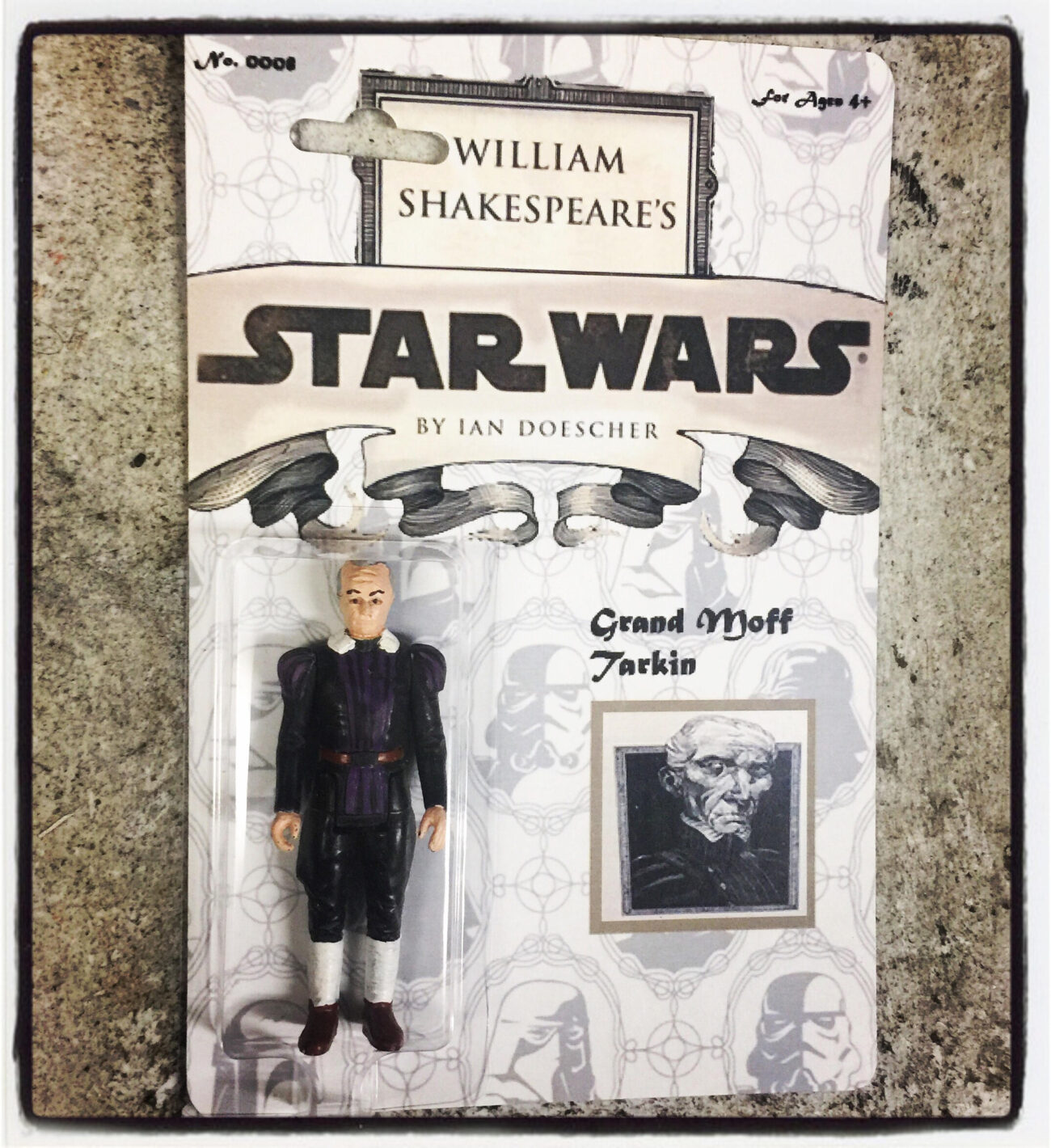 Custom Carded Vintage Star Wars Shakespeare Governor Tarkin 4" Figure steampunk buy now online