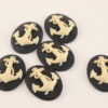 Anchor Cabochons - set of 6 - unset - 40/30 - Black and White Nautical Beach Boat cameo steampunk buy now online