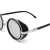Ultra Steampunk Sunglasses Silver Frame with Mirrored Silver Lenses 50s Round Glasses with UV400 Protection Available in Gold Silver Brown Blue Mirrored Leopard Print and Tea Copper Cyber Goggles Rave Goth Vintage steampunk buy now online Ultra Steampunk Sunglasses Silver Frame with Mirrored Silver Lenses 50s Round Glasses with UV400 Protection Available in Gold Silver Brown Blue Mirrored Leopard Print and Tea Copper Cyber Goggles Rave Goth Vintage steampunk buy now online