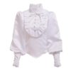 BLESSUME Black Lolita Ruffle Blouse White (M) steampunk buy now online