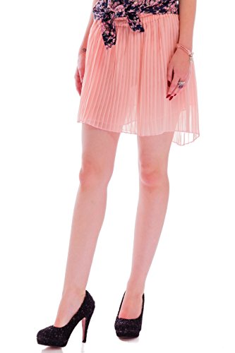 Women's A-Line Pleated High-Low Short Mini Skirt In Size 12 Peach - 100% Satisfaction Guarantee - Order Risk Free! steampunk buy now online