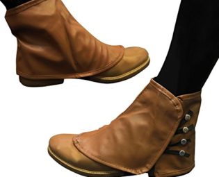 Steampunk Brown Spats Fancy Dress Costume Spatterdashes Boot Top Covers steampunk buy now online