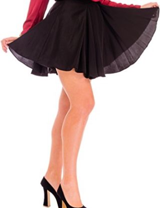 Women's Fit And Flare Swing Pleated A-Line Above Knee Circle Skirt In Size L Black - 100% Satisfaction Guarantee - Order Risk Free! steampunk buy now online