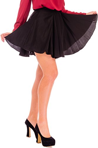 Women's Fit And Flare Swing Pleated A-Line Above Knee Circle Skirt In Size L Black - 100% Satisfaction Guarantee - Order Risk Free! steampunk buy now online