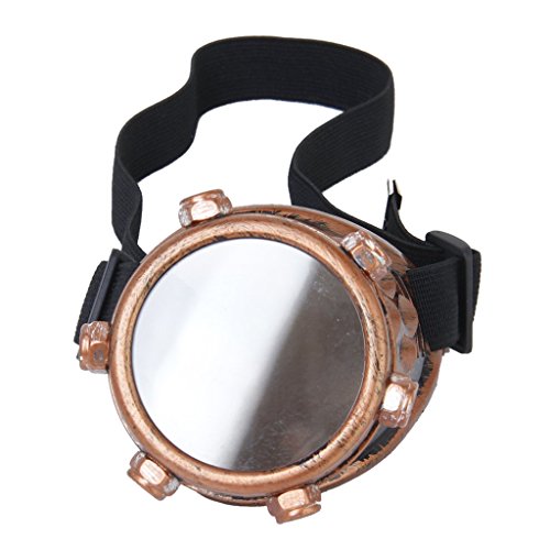Safety goggles - SODIAL(R)Safety goggles Vintage Steampunk goggles cyclops goggles Gothic Cosplay Costume for the left eye (copper) steampunk buy now online