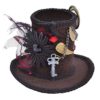 Tall Mini Steampunk Top Hat Clip on Hair Ladies and Mens Accessory Victorian Steampunk Industrial Mad Hatter Wonderland Fascinator with Monocle Gears Cog steampunk buy now online