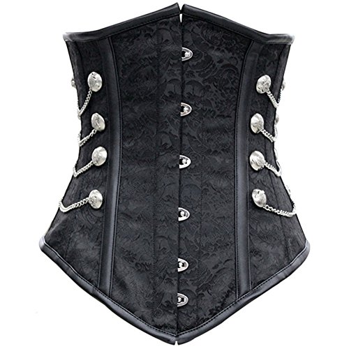 ZAMME Women's Steampunk Corset Underbust Waist Slim Bustiers Cincher steampunk buy now online