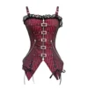 Beauty-You Women's Striped Gothic Punk Vintage Boned Corset Dark Red UK Size 8-10 M steampunk buy now online Beauty-You Women's Striped Gothic Punk Vintage Boned Corset Dark Red UK Size 8-10 M steampunk buy now online