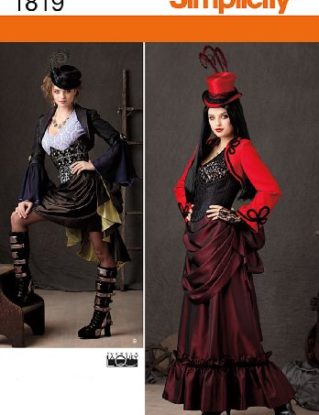 Simplicity Pattern 1819 R5 Misses Steampunk Costume Size, 14-16-18-20-22 steampunk buy now online