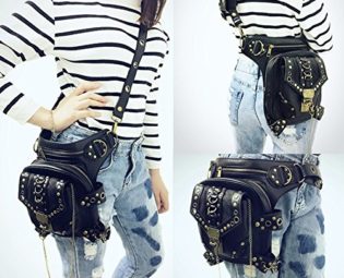 Steam Punk Retro Rock Gothic Goth Shoulder Waist Bags Packs Victorian Style for Women Men + leg Thigh Holster Bag steampunk buy now online