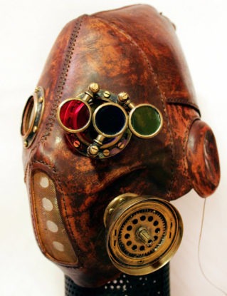 Steampunk leather mask "Muzzle" by Thousandformed steampunk buy now online