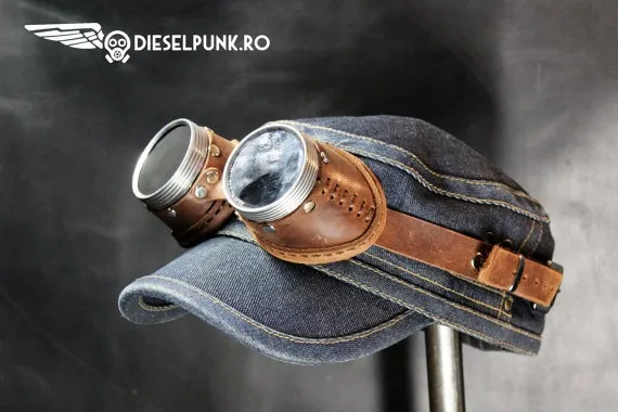 STEAMPUNK GOGGLES leather hand made Halloween apocalypse biker dieselpunk cyberpunk gear by SteampunkMasks steampunk buy now online