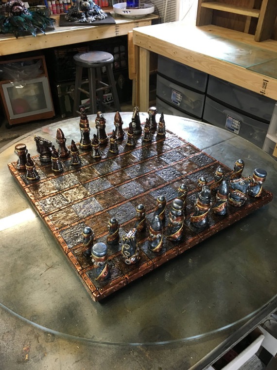 Steampunk Chess Set by SteamPunkArtEmporium steampunk buy now online
