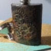 Hip Flask 3 fl oz Stainless Steel & Leather in the Style of Steampunk by CraftedbyNorma steampunk buy now online