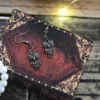 Steampunk Vintage Victorian Earrings Bronze Owl - Charms punk rock pendants jewelry gothic elegant by TheUntoldTales steampunk buy now online