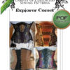 Explorer Underbust Corset Sewing Pattern. Instant download. Large 32 -34 -36" waists by Harlotsandangels steampunk buy now online