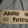 Airship Parking Sign Wood Burning by LittleBittDesigns steampunk buy now online
