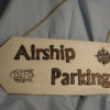 Airship Parking Sign Wood Burning by LittleBittDesigns steampunk buy now online