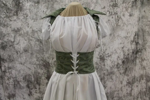 Light Green Renaissance Costume-Halloween Costume-Medieval Bodice-LARP-Ren Fair-Steampunk-SCA-Adult Costume-Medieval Fantasy Dress-Item #256 by SpeedyCostumes steampunk buy now online