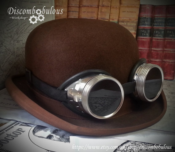 Steampunk Goggles - Dieselpunk, Adventurer, Time Traveller, Explorer, Airship, Kraken, Burning Man Festival by Discombobulous steampunk buy now online