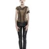 Women Shoulder Do Old Steam Punk T-shirt Gothic Cotton Short Sleeve T-shirt Top Tee,L steampunk buy now online
