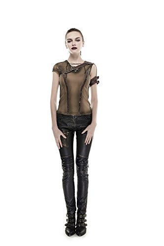 Women Shoulder Do Old Steam Punk T-shirt Gothic Cotton Short Sleeve T-shirt Top Tee,L steampunk buy now online