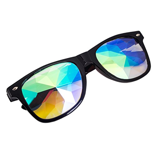 AFUT Kaleidoscope Steampunk Goggles Multicolor Lens Glasses Rainbow Rave Prism steampunk buy now online