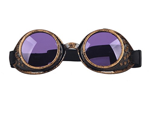 AFUT Victorian Steampunk Eyewear Goggles Welding Goth Cosplay Vintage Glasses steampunk buy now online