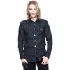 Steampunk Shirt Men Long Sleeve Black Slim Fit Single Breasted Top Shirts 2017 Spring Casual Turn-down Collar Blouses (XXXL, Black) steampunk buy now online