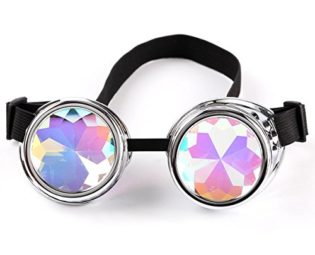 LYZ Steampunk Goggles Fashion Diamond Multicolor Lens Vintage Steampunk Glasses steampunk buy now online