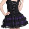 Burvogue Women's Purple Retro Victorian Punk Mini Steampunk Skirts (XXXL, Purple) steampunk buy now online