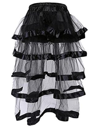 Martya Women's Steampunk Gothic Dress Costume Basque Lace Multi Layered Chiffon Skirt steampunk buy now online