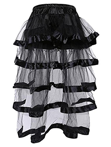 Martya Women's Steampunk Gothic Dress Costume Basque Lace Multi Layered Chiffon Skirt steampunk buy now online