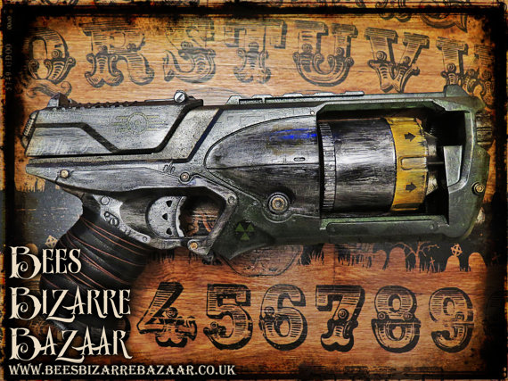 Cosplay Nerf Gun Pistol - Fallout Inspired Gun - Zombie Apocalypse by BeesBizarreBazaar steampunk buy now online