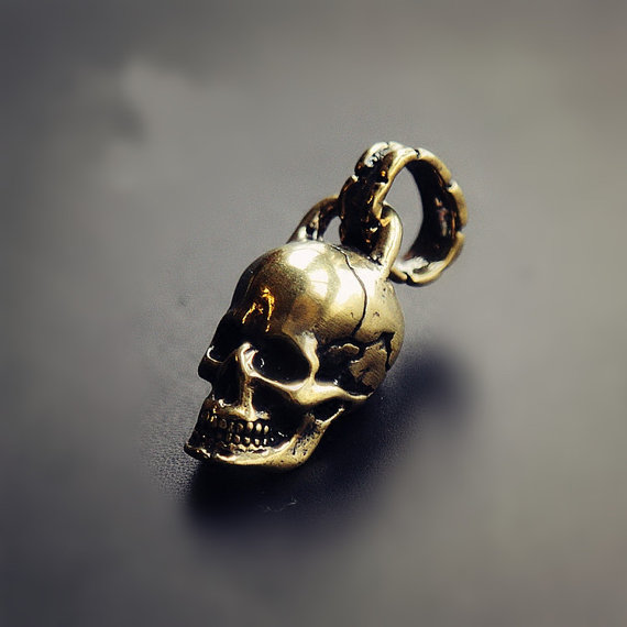Handmade Brass Skull Keychain Pendant Key Ring Material by DreamVisa steampunk buy now online