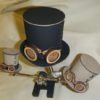 Steampunk Top Hat and Wooden Goggles Kit by ScorchedLLC steampunk buy now online
