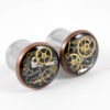 9/16 1/2 7/16 00g 0g 2g 4g 6g 8g 10g 12g Steampunk Tunnels Gauges Plugs filled with watch parts LIMITED EDITION by JewelryFX steampunk buy now online