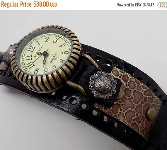 on sale Steampunk watch. Steampunk wrist watch. Biker watch. by slotzkin steampunk buy now online