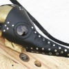 Long Black Faux Leather Riveted 'PLAGUE DOCTOR' Mask Steampunk Festival Masquerade Burning Man Mask with Buckle Straps - Burning Man by jadedminx steampunk buy now online