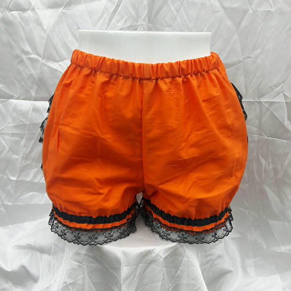 Orange and black Halloween pumpkin Micro mini bloomers adult women by ichigoblack steampunk buy now online