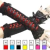Black red fingerless gloves arm warmers gothic burlesque gothic lace bridal gloves womens evening gloves lolita vampire, harajuku 0340 by FashionForWomen steampunk buy now online Black red fingerless gloves arm warmers gothic burlesque gothic lace bridal gloves womens evening gloves lolita vampire, harajuku 0340 by FashionForWomen steampunk buy now online