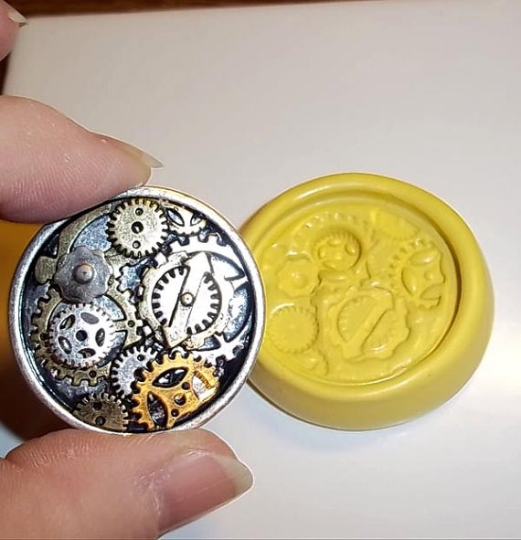 Steampunk Gears Flexible Push Mold Mould For Crafts From Resin Paper Clay Sculpey Fimo Polymer Premo Wax Chocolate Dollhouse (M308) by TheMoldHut steampunk buy now online