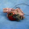 Gilded Steampunk Nautilus Necklace, Polymer Clay Jewelry Pendant by Noadi steampunk buy now online